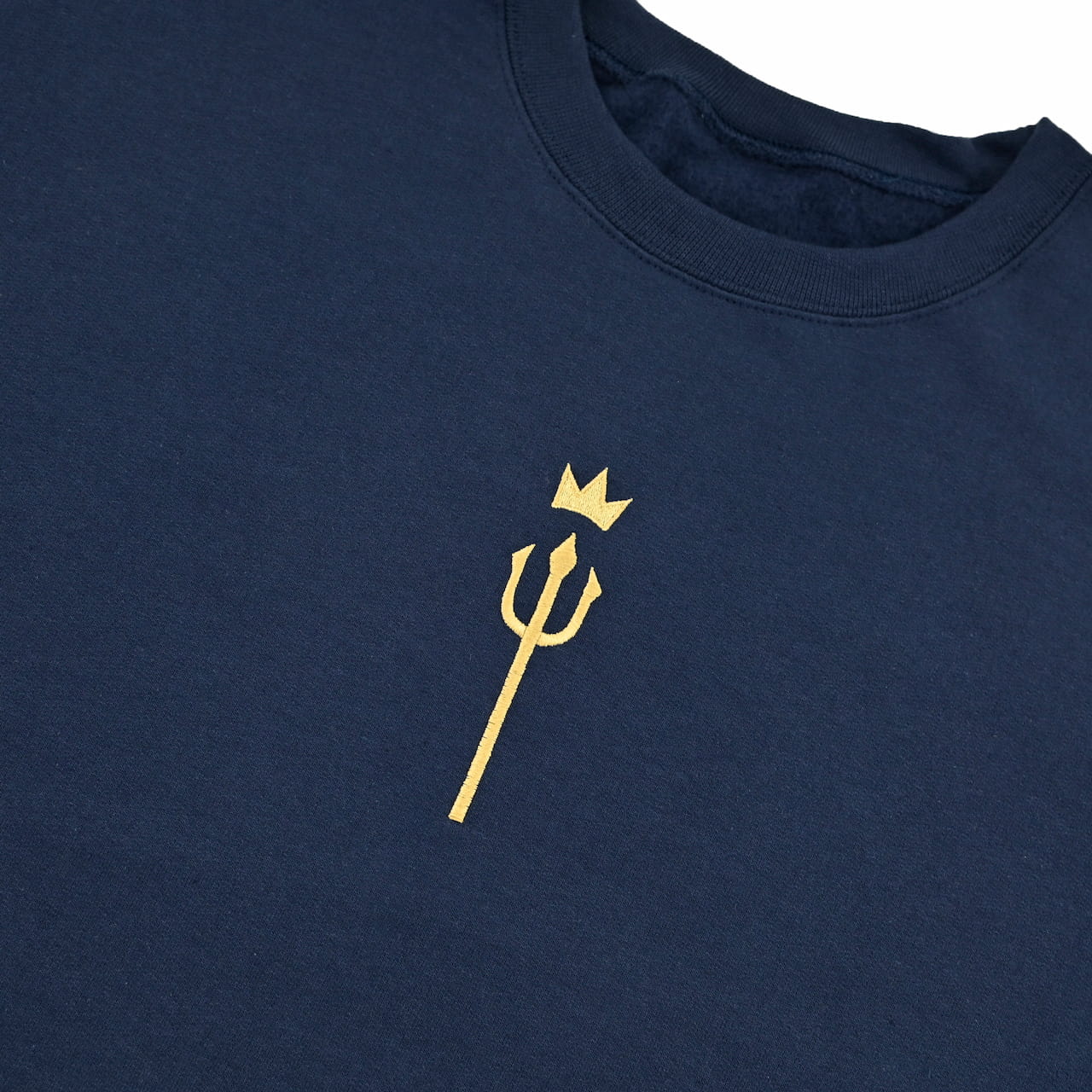 awesamdude King Trident Embroidered Crewneck Sweatshirt