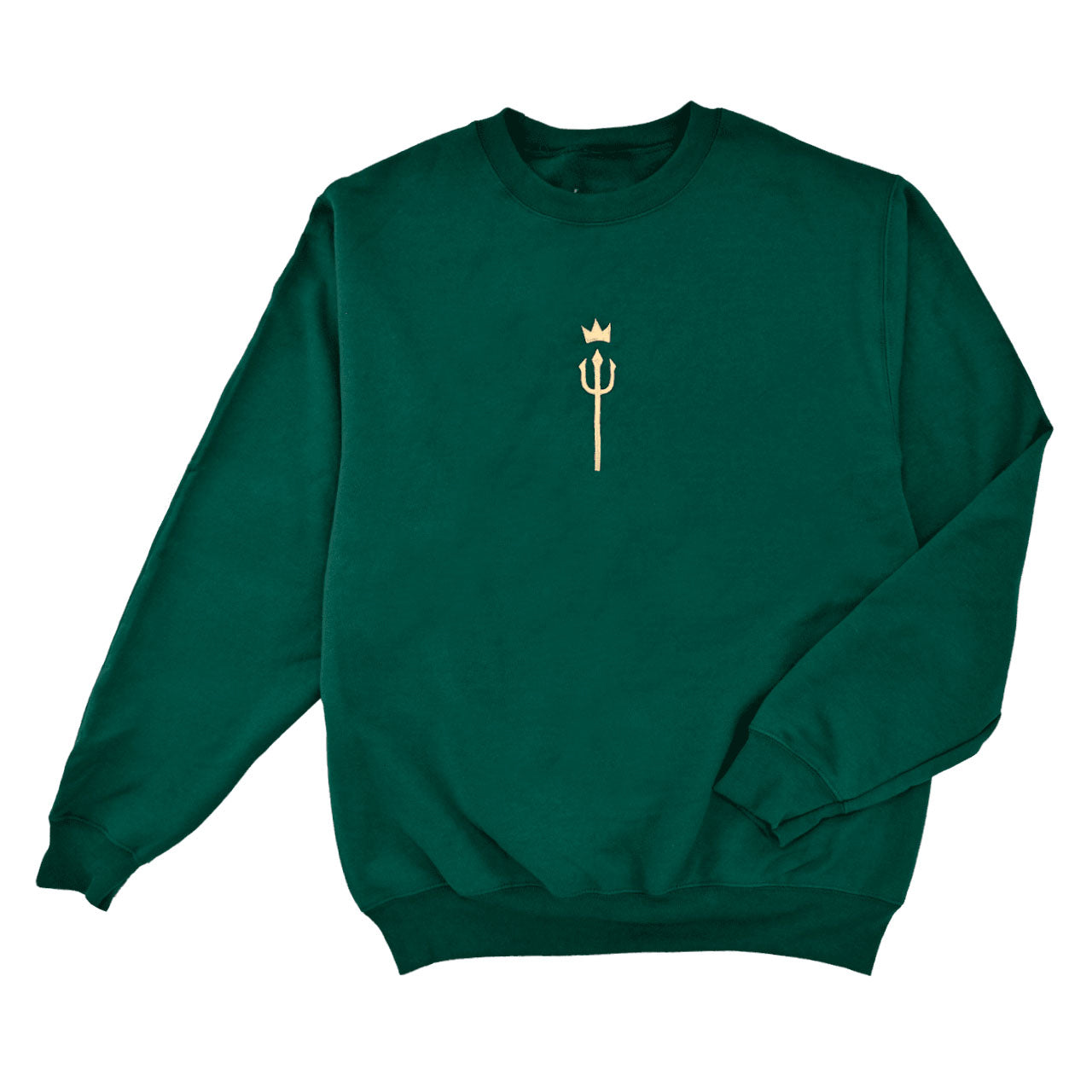 awesamdude King Trident Embroidered Crewneck Sweatshirt