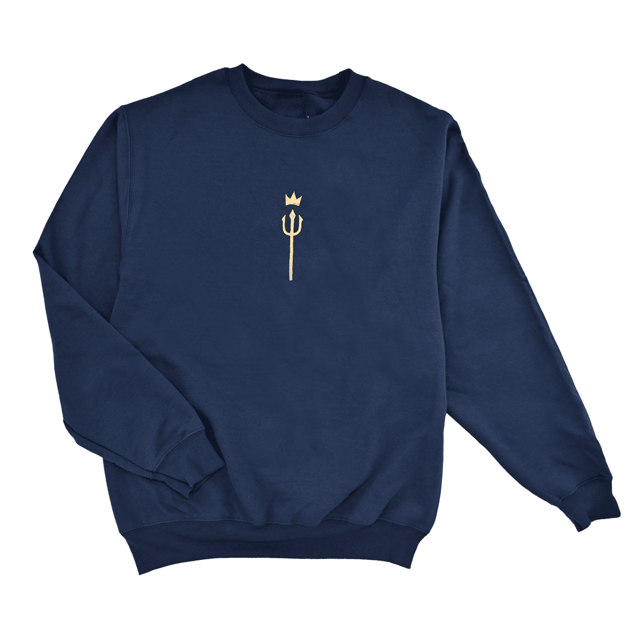 awesamdude King Trident Embroidered Crewneck Sweatshirt