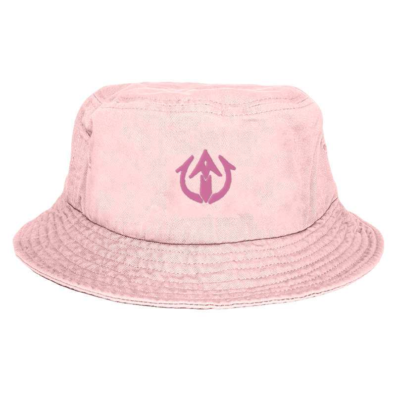 awesamdude Pink Trident Bucket Hat