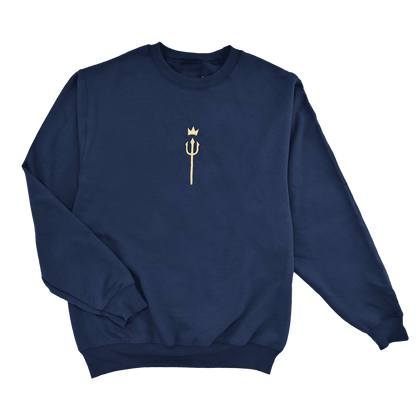 awesamdude King Trident Embroidered Crewneck Sweatshirt